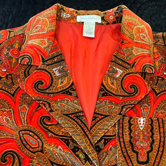 Paisley Corduroy 70s Vibe Blazer - Picture 2 of 6